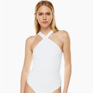 Aritzia Criss-cross halter bodysuit